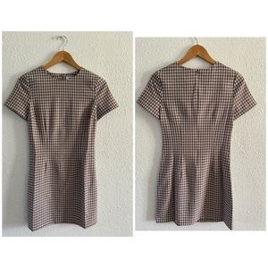 BB Dakota Women’s Light Pink Checked Out Short Sleeve Dress